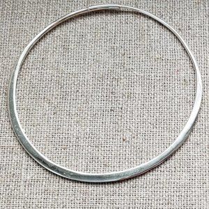 BananaRepublic Silver 2.5" Flat Hoop Earrings